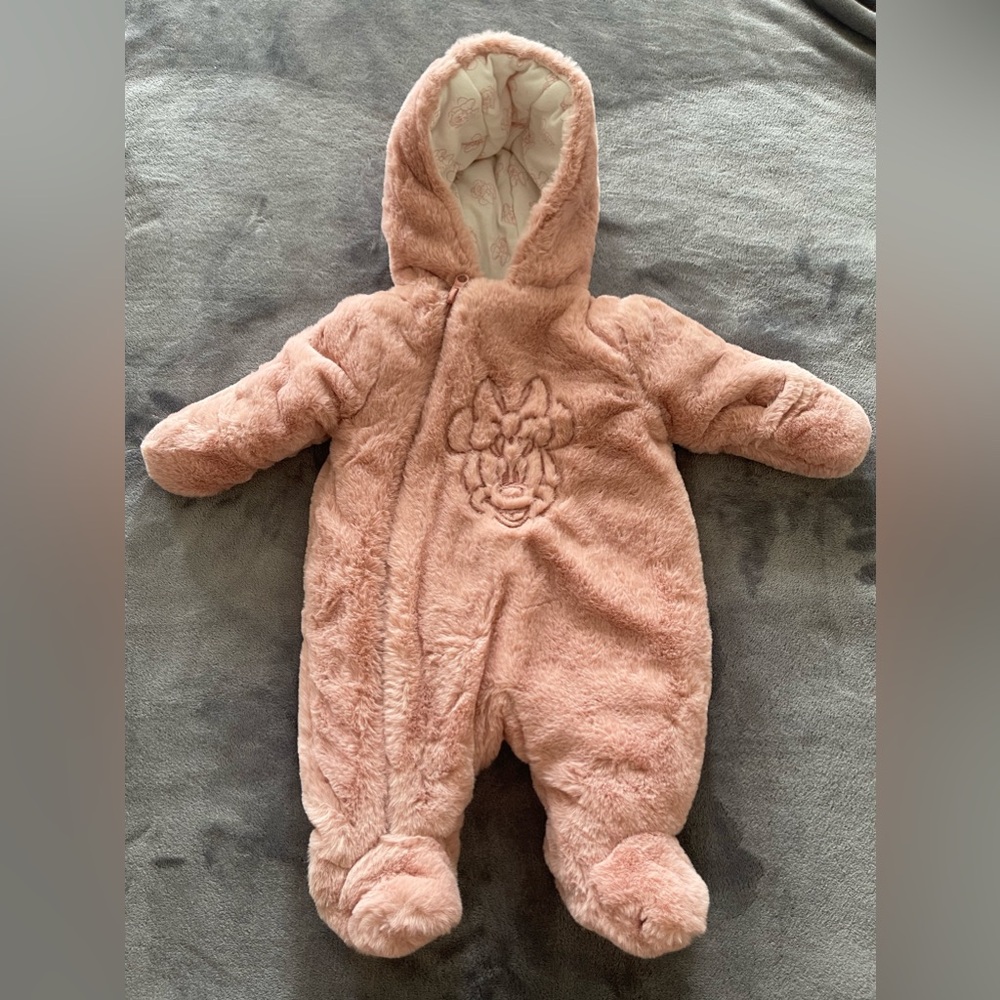 Disney Minnie Mouse Pink and White Sleepsuits-Babygrows